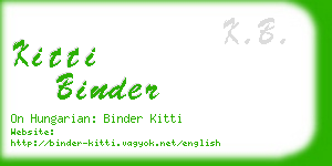 kitti binder business card